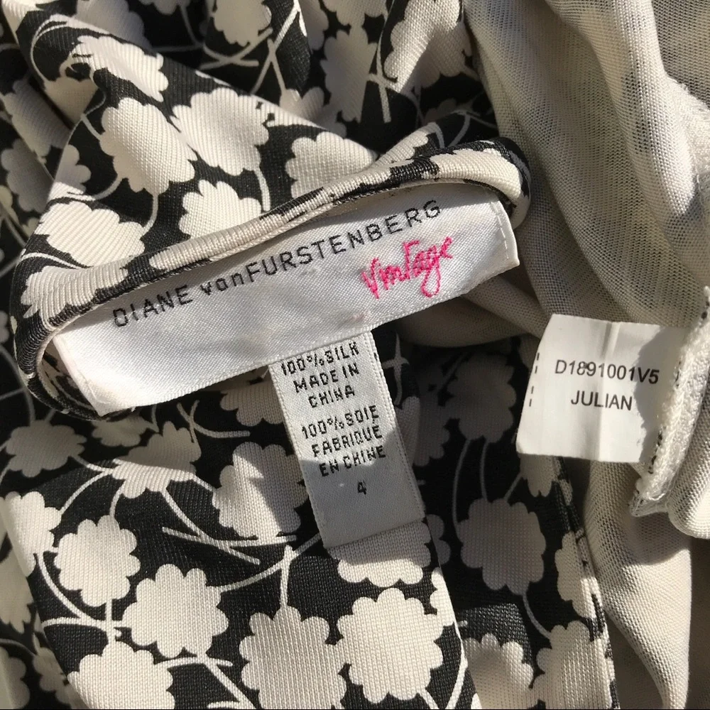 DIANE VON FURSTENBERG vintage wrap Julian DRESS 4 silk - Picture 4 of 5